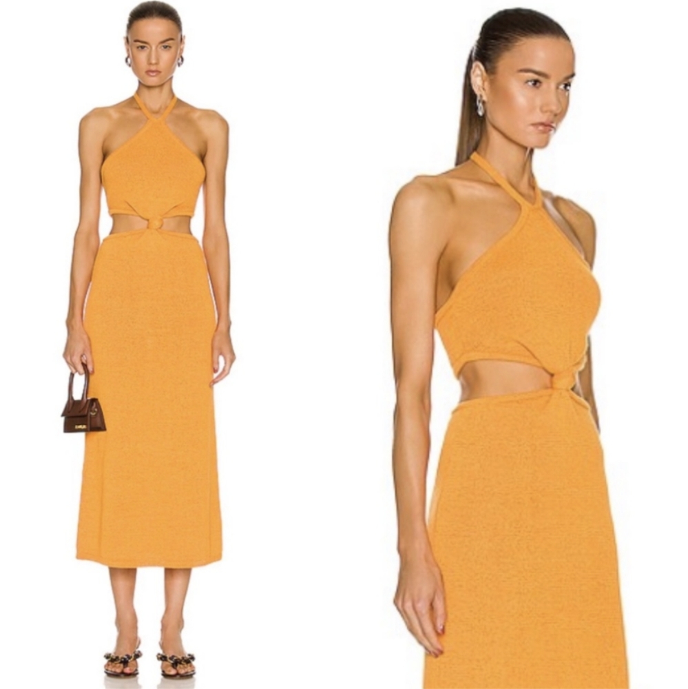 Cult Gaia Cameron Knit Dress in Marigold - SZ Med